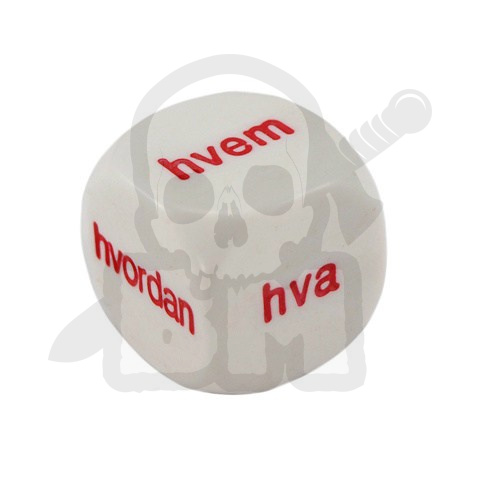 Norwegian Interrogatory Dice 20 mm kostka K6 językowa norweska pytania