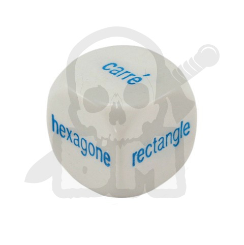 Shapes Word French Dice 20 mm kostka K6 figury geometryczne kostka językowa francuska