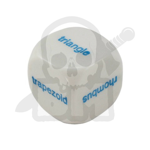 Shapes Words Dice 20 mm kostka K6 figury geometryczne