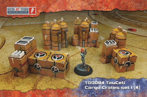 Tau Ceti Cargo Crates set 1 - 4 szt. żywica