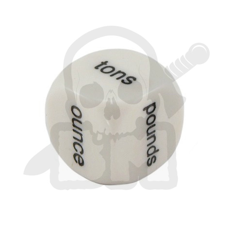 Weights Dice 16 mm RPG kostka K6 językowa angielska miara wagi