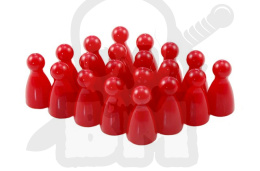 Pionki do gry - czerwone z główką 20 szt.