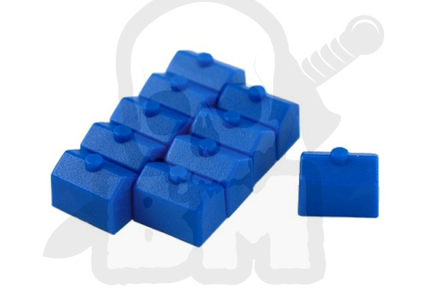 Pionki do gry - domki niebieskie 10 szt. Pionek Domek