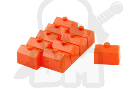 Pionki do gry - domki pomarańczowe 10 szt. Pionek Domek