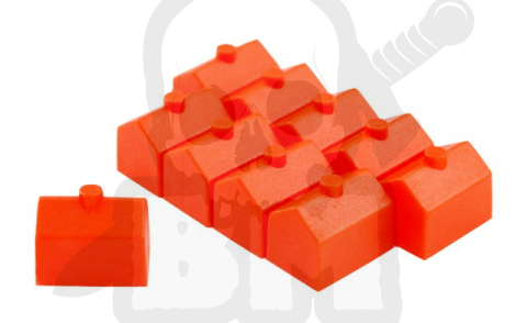 Pionki do gry - hotele pomarańczowe 10 szt. Pionek Hotel