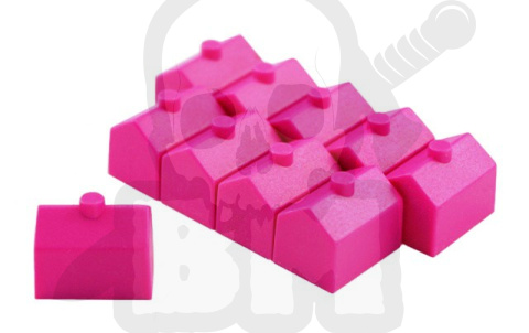 Pionki do gry - hotele różowe 10 szt. Pionek Hotel