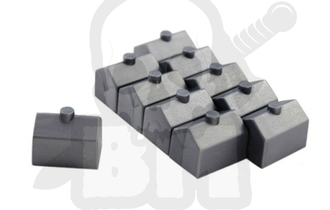 Pionki do gry - hotele srebrne 10 szt. Pionek Hotel