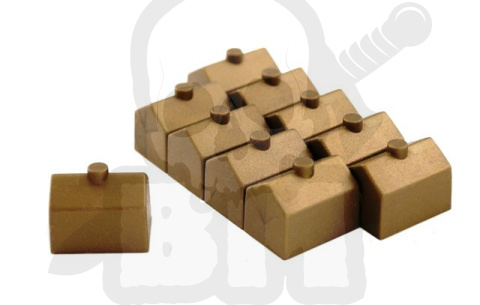 Pionki do gry - hotele złote 10 szt. Pionek Hotel