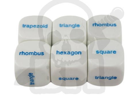 Shapes Words Dice 20 mm kostka K6 figury geometryczne