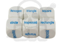Shapes Words Dice 20 mm kostka K6 figury geometryczne