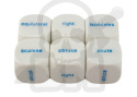 Triangles Words Dice English 20 mm kostka językowa francuska K6 trójkąty