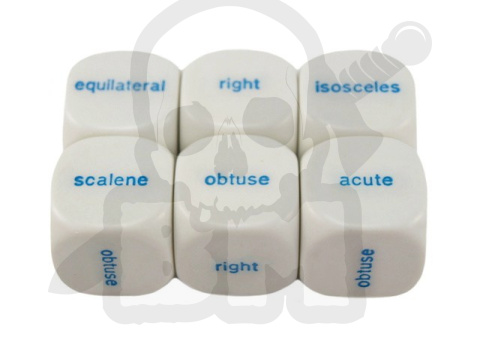 Triangles Words Dice English 20 mm kostka językowa francuska K6 trójkąty