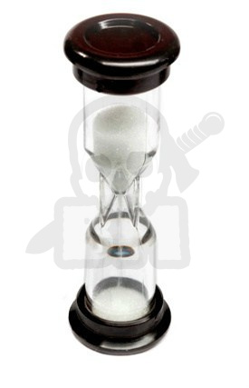 Klepsydra 0,5 minuty - 30 sekund plastikowa czarna - klepsydry sandtimer
