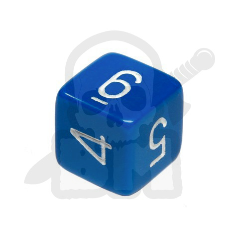 Kość RPG K6 kostka do gry niebieska