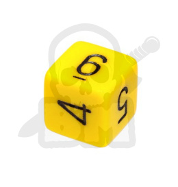 Kość RPG K6 kostka do gry żółta