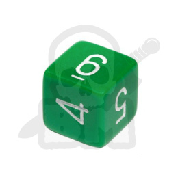 Kość RPG K6 kostka do gry zielona