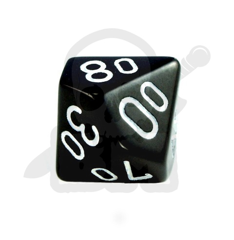 Kość RPG K10 00-90 kostka do gry czarna