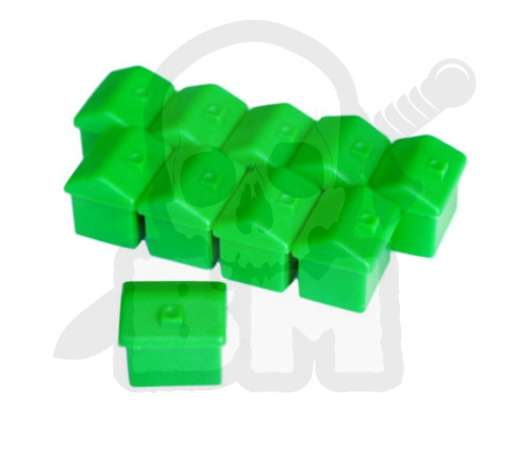 Pionki do gry - domki hotele zielone 10 szt. Pionek Hotel