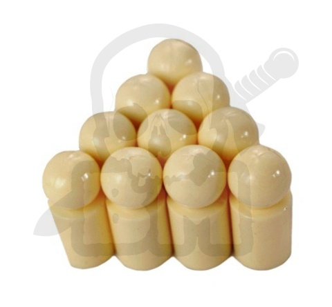 Pionki do gry - kość słoniowa z dużą główką 10 szt. Ball pawn Ivory