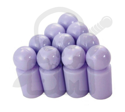 Pionki do gry - lawendowe z dużą główką 10 szt. Ball pawn Lavender