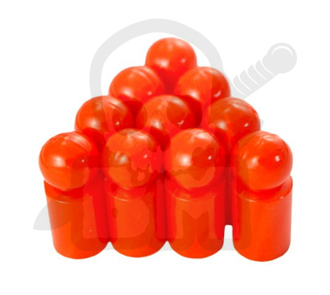 Pionki do gry - pomarańczowe z dużą główką 10 szt. Ball pawn