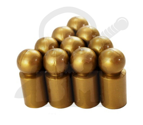 Pionki do gry - złote z dużą główką 10 szt. Ball pawn