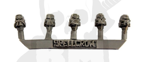 Hełmy Kosmicznych Rycerzy Salamandry/Smoka (wzór "Kuźnia") 10 szt. Salamandra/Dragon Space Knights Helmets Marines WH40K