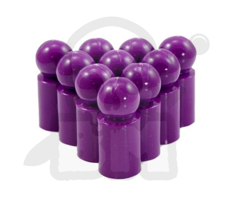 Pionki do gry - fioletowe z dużą główką 10 szt. Ball pawn