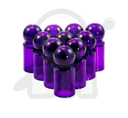 Pionki do gry - przezroczyste fioletowe z dużą główką 10 szt. Ball pawn Purple