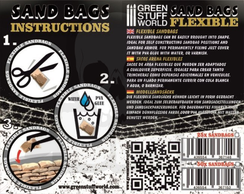 Green Stuff Sand Bags worki z piaskiem 50 szt.