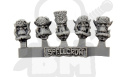 Głowy orków Zimowe Diabły 10 szt. ork orki Orcs Winter Devils Heads