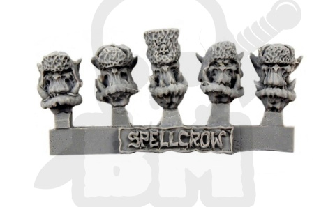 Głowy orków Zimowe Diabły 10 szt. ork orki Orcs Winter Devils Heads