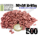 Model Bricks - Dark Red czerwone cegły 500 szt.
