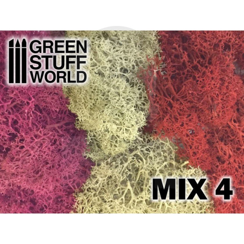Scenery Moss - Islandmoss - Mix Red/Fuchsia/Grey porosty do makiet 50 gr.
