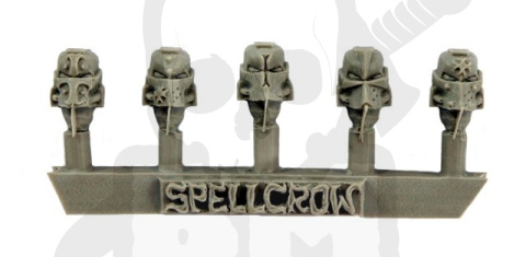 Hełmy Kosmicznych Rycerzy Templariuszy 10 szt. Templars Helmets Marines WH40K głowy