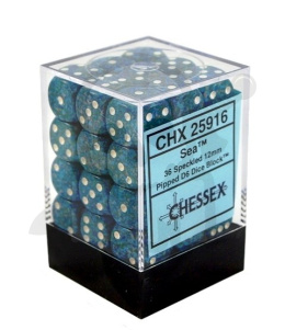 Kostki K6 12mm Chessex Sea 36 szt. + pudełko