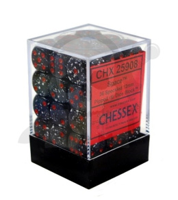 Kostki K6 12mm Chessex Space 36 szt. + pudełko
