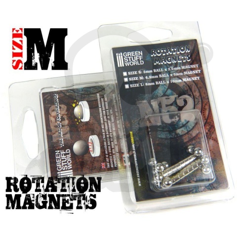 Magnesy obrotowe - rozmiar M 15 szt.