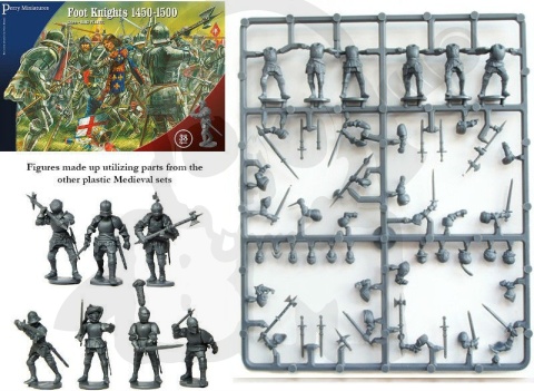 Foot Knights 1450-1500 Najemnicy rycerze żołnierze 6 figurek