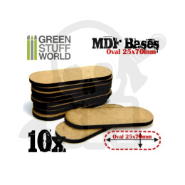 MDF Bases - Oval Pill 25x70mm x10