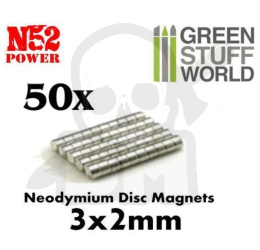 Neodymium Magnets 3x2mm - 50 units (N52)