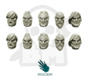Głowy Skautów / Gwardzistów 10 szt. Scouts / Guards Heads with Long Hair WH40K