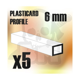 ABS Plasticard - profile SQUARED TUBE 6mm x5