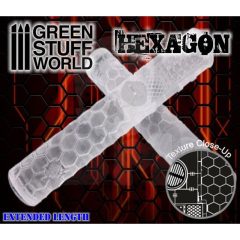 Hexagons Rolling Pin wałek do odciskania tekstur heksy