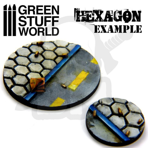 Hexagons Rolling Pin wałek do odciskania tekstur heksy