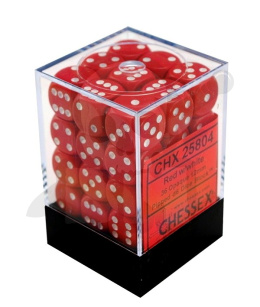 Kostki K6 12mm Chessex Red 36 szt. + pudełko