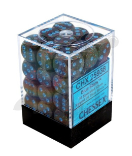 Kostki K6 12mm Chessex Blue Stars 36 szt. + pudełko