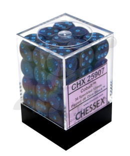 Kostki K6 12mm Chessex Cobalt 36 szt. + pudełko