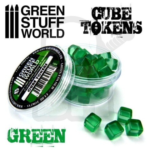 Green Cube tokens - akrylowe żetony 50 szt.