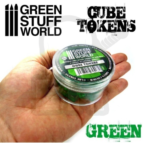 Green Cube tokens - akrylowe żetony 50 szt.